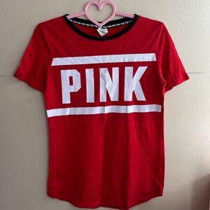 Victoria's Secret Pink Red and Black PINK Tee